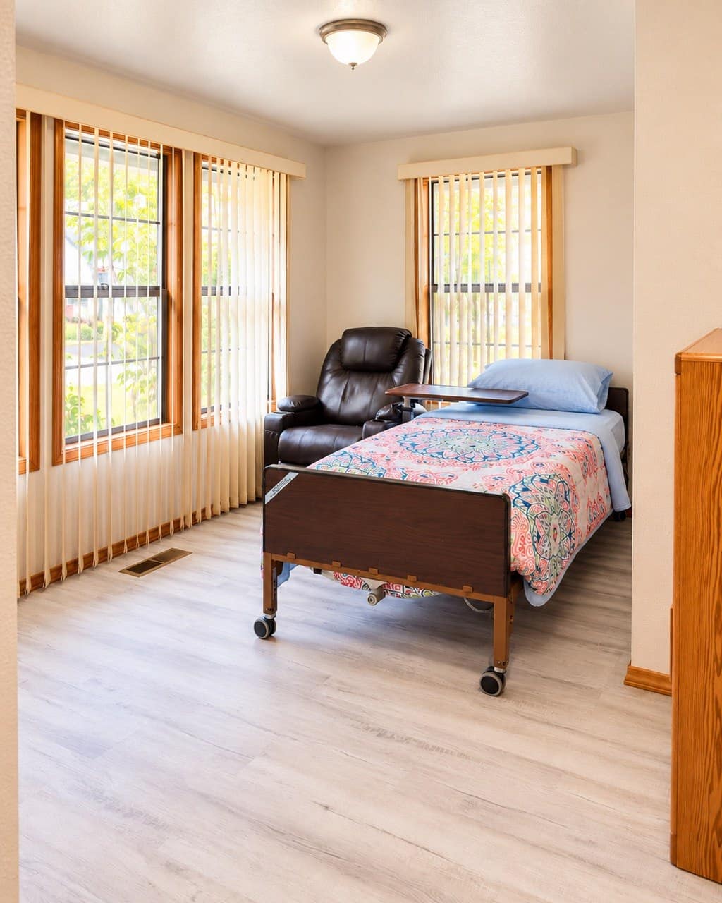 Private resident bedroom with natural light and closet at HopeSprings Vancouver WA